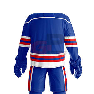 2024 matériel 100% Polyester équipe respirant maillot de Hockey sur gazon hommes uniforme de Hockey sur glace en bas quantité minimale de commande - Product Image 6