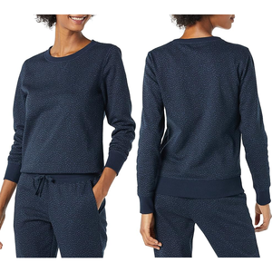 Otoño Invierno algodón hecho deportes pulóver personalizado de gran tamaño cuello redondo mujeres sudadera al por mayor de alta calidad - Product Image 6