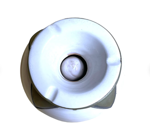 Cendrier en céramique marocain fait à la main avec un cendrier anti-odeur en métal avec couvercle Décoration en poterie blanche Décoration de la maison10 - Product Image 2