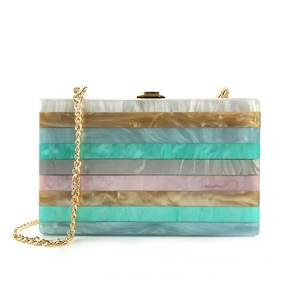 Fashion Design Premium Resin Clutch <b>Purse</b> For High Gloss Polished Surface Customizable Crystal-Studded <b>Bridal</b> <b>Purse</b> for Parties - Product Image 4