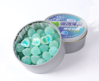 Wholesale Bulk 500g Bag Cooling Menthol Refreshing Sugar Coated Center Filled Mint Gummy Candy