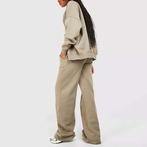 Nouveau hiver Vintage lavage à l'acide 2 en 1 lourd hiver sweat à capuche zippé pour femme 100% coton - Product Image 2