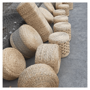 Water Hyacinth Cushion Pad Handwoven hyacinth with foam filling for yoga meditation <b>floor</b> <b>seating</b> Vietnam origin - Product Image 5