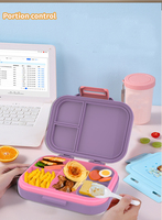 Boîte à bento pour enfants Boîte à lunch pour enfants Boîte à lunch scolaire étanche à compartiments multiples Contenants à lunch pour enfants Passe au micro-ondes et au lave-vaisselle