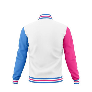 Men Baseball Varsity <b>Jackets</b> High Quality <b>Mandarin</b> <b>Collar</b> Front Warm Breathable Eco-Friendly Wool Leather Lining Comfortable Fit - Product Image 2