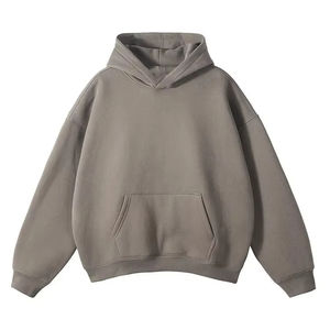 Autumn Winter New Men's Heavy Weight Hooded Sweatshirt <b>American</b> Style Solid Casual Loose Fit Versatile Stitched Design - Product Image 1