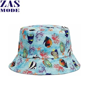 Sombrero de Pescador de Doble Cara con Estampado de Animales Marinos para Hombre y Mujer, Protección Solar para Primavera y Verano, Impermeable, Transpirable, con Protección para el Cuello - Product Image 1