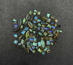 Lot de pierres précieuses en labradorite naturelle, formes variées, taille libre, 8*10-10*14 MM, 100 CT, pierres précieuses en labradorite pour la fabrication de bijoux - Product Image 4