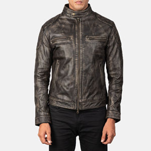 Haute qualité 100% veste en cuir véritable pour hommes élégant décontracté coupe-vent et respirant Design à la mode - Product Image 6