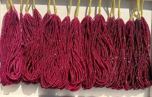 Cuentas Redondas Facetadas de Rubí Natural Fino de 2.5mm a 3.5mm para la Elaboración de Joyería Elegante - Product Image 2