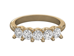 Bague de fiançailles et de mariage pour femme en argent sterling 925 minimaliste moderne classique avec diamant rond certifié IGI plaqué or 14 carats - Product Image 6