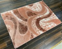 Adiva Hochflor-Teppich aus Polyester, Maschinell Gewebt, Schlingen-/Schneidflor, Jacquard, Rutschfest, Mittlere Dicke, Jute-Rücken