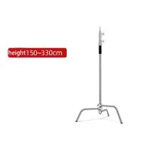Supporto per Luci Fotografiche Tipo C in Acciaio Inox da 3,3 Metri, Supporto per Film e TV con Braccio Inclinabile Staccabile - Product Image 5