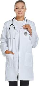 100% algodón polvo Doctor médico Labcoat resistente al ácido blanco laboratorio bata Hospital Doctor abrigos uniformes médico transpirable - Product Image 3