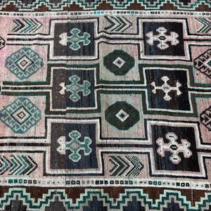 Turkish 4.3x5.5 ft Rug, Vintage Rug, <b>Brown</b> Plants & trees Rug <b>Wool</b> - Product Image 5