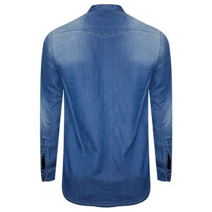 Mejor diseño 2025 Camisa de mezclilla de peso ligero para hombres con mangas completas/OEM Diseño personalizado Nueva camisa de mezclilla de moda de buena calidad para hombres - Product Image 5