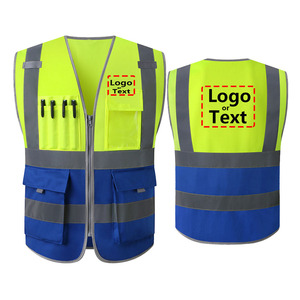 Chaleco Reflectante de Seguridad Personalizado al por Mayor, Impermeable, con Múltiples Bolsillos, Ligero, para Trabajo - Product Image 3