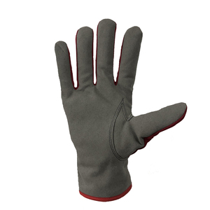 Gants de sécurité en cuir synthétique gris et noir, flexibles, pour travaux mécaniques et de couture, fabrication artisanale, prix bas - Product Image 2