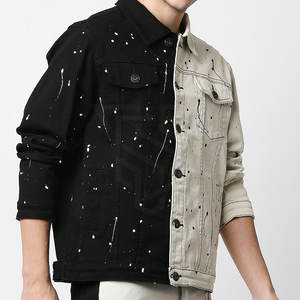 Veste en jean pour homme la plus vendue, sur mesure, en tissu respirant, manches longues et col montant - Product Image 3