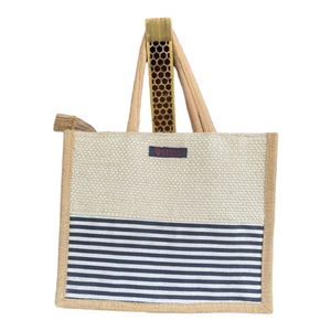 ที่มีคุณภาพสูงปอกระเจาช้อปปิ้งร้านขายของชำถุงของขวัญปรับแต่งรูปแบบผ้าชิ้นสีขนาดเล็กต้นกำเนิดอินเดีย - Product Image 6