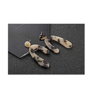 Boucles d'oreilles tendance de haute qualité, forme ronde, bois et résine époxy, best-seller, qualité standard, bijoux à vendre - Product Image 5