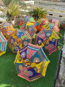 Parapluie décoratif brodant éléphant et fleur design petits parapluies décoration de fête de mariage événement toile de fond de scène à la mode - Product Image 6