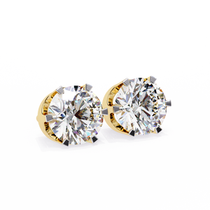 Boucles d'oreilles uniques en or 18 carats avec diamant de laboratoire, boucles d'oreilles de qualité supérieure - Product Image 1