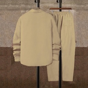 Nouveau costume en velours côtelé pour homme - Écologique, respirant, léger, couleur unie, décontracté, sportif, élégant, sophistiqué, haut de gamme - Product Image 6