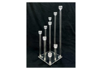 MHQ-2474 Einzigartiger Kristallarm Acryl Flammenloser Hitzebeständiger Umweltfreundlicher Teelichthalter Neues Design Hochzeitstisch-Kerzenhalter