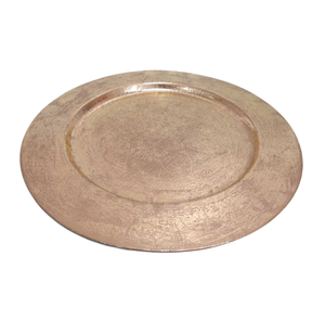 Meilleures ventes : Assiette de service ronde en fer avec gravure couleur cuivre, nouveau style, plat et plateau pour servir, fait main - Product Image 1