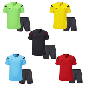 Uniforme de árbitro de fútbol para hombre, camiseta de manga corta, pantalones cortos, trajes de entrenamiento, camiseta de fútbol, uniforme de fútbol de Club - Product Image 1