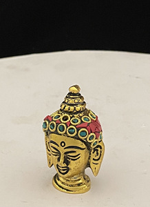 Porte-encens de visage de bouddha en plaqué or fabriqué à la main pour la décoration de la maison Figurine de visage de bouddha pour la décoration de bureau - Product Image 2