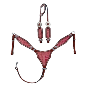 Cabezada y Pechera de Cuero Estilo Western para Montar a Caballo, Estilo Vaquero - Product Image 3