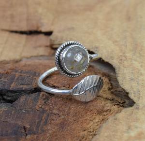 Golden Rutile Gemstone <b>Spinner</b> <b>Ring</b> 925 Sterling Silver Gemstone Gift Designer Golden Rutile <b>Ring</b> Jewelry Gemstone <b>Ring</b> - Product Image 2