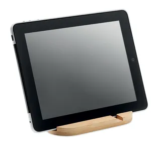Support en bambou écologique ROBIN pour tablette et smartphone, accessoires de bureau durables - Product Image 6