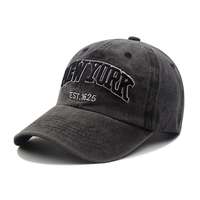 Casquette de baseball unisexe classique décontractée sportive imperméable en coton lavé, ajustée, avec broderie personnalisée, design rétro