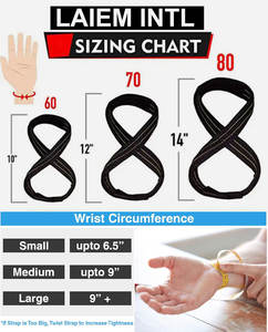 Sangles de musculation en néoprène et coton, légères et résistantes, en forme de huit, pour la musculation, l'haltérophilie, l'entraînement en salle de sport, accessoire de musculation - Product Image 5