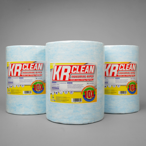Krclean Chiffons de nettoyage industriels écologiques de haute qualité, rouleau de serviettes de lavage de voiture de style uni, lingettes pour salles blanches, tissu non tissé - Product Image 3