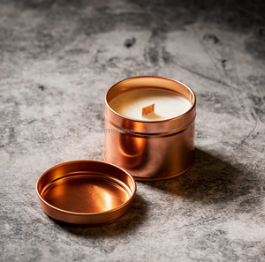 Best Sale Shiny Mini Wax Tin Jar Candle in low Price For Home Christmas New Year Decoration - Product Image 4