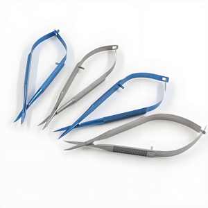 Tijeras quirúrgicas oftálmicas de acero inoxidable de 16cm (Castroviejo Corneal Conjuntival)-Juego de instrumentos Manual Reutilizable Uso hospitalario - Product Image 1