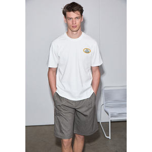 เสื้อยืดคอกลมผ้าฝ้ายออร์แกนิกทรงสบายสำหรับผู้ชาย GRIMELANGE พร้อมลายพิมพ์ - Product Image 5