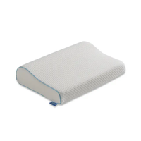 Oreiller cervical rectangulaire personnalisable en mousse à mémoire de forme visco-orthopédique premium 58x40x11/8cm avec gel anti-transpiration et housse