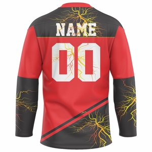 Jersey de Hockey sobre Hielo Transpirable con Estampado Personalizado Unisex, Diseña Tu Propia Ropa de Equipo para Adultos, Suministro OEM - Product Image 2