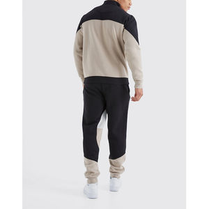 High Quality Winter Fleece Streetwear Embroidery Man 1/4 Zip <b>Funnel</b> Neck Quick Dry Colour Block Tracksuit Long Sleeve Tracksuits - Product Image 6