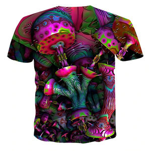 Chemises imprimées par sublimation 100% polyester de haute qualité, manches courtes, col rond, style arbre de plage, t-shirt imprimé pour hommes et femmes - Product Image 2