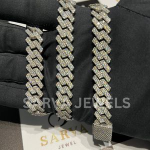 Haute qualité VVS diamant cubain lien chaîne collier personnalisé Miami Hip Hop bijoux avec chaînes fines pour cadeau - Product Image 3