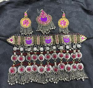 Haute qualité mariée Afghani Vintage ensembles de bijoux Style afghan Tribal Kuchi à la main couleur dorée ensemble de bijoux confortable - Product Image 3