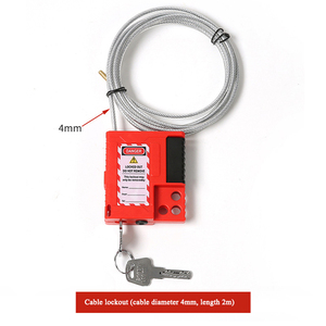 Adjustable Steel Wire Safety <strong>Cable</strong> <strong>Locks</strong> With Built-in Brass <strong>Lock</strong> Cylinder Lockout Tagout Product <strong>for</strong> Enhanced <strong>Security</strong> <strong>for</strong> <strong>Lock</strong> - Product Image 4