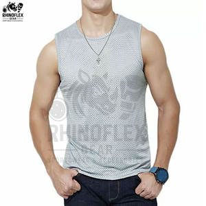 Camiseta sin mangas ajustada para hombre de la mejor oferta, ropa deportiva de alta calidad, camisetas sin mangas informales de punto transpirables personalizadas con Moq bajo para hombre - Product Image 2