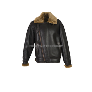 2026 OEM Latest Design Black Original Sheepskin Leather <b>Jackets</b> For Men's 100%High Quality Low Moq Winter Fashion <b>Heated</b> <b>Jackets</b> - Product Image 3